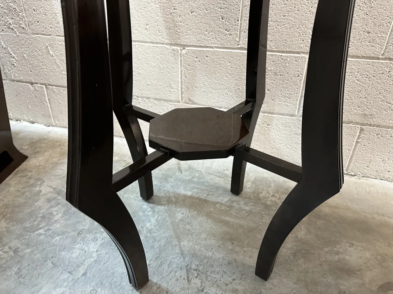 antique octagonal small table with elegant legs