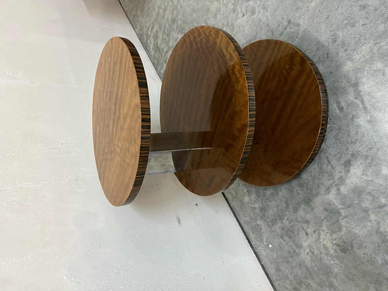 antique round table with two levels