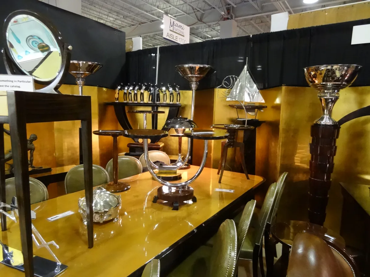 antique small table with a unique design in an elegant setting