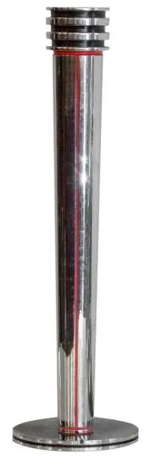 two antique candle holders with a sleek design