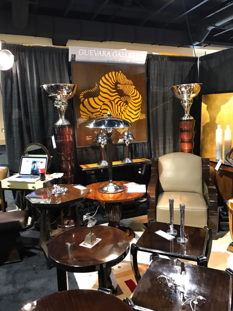 Two antique candelabras in an elegant setting