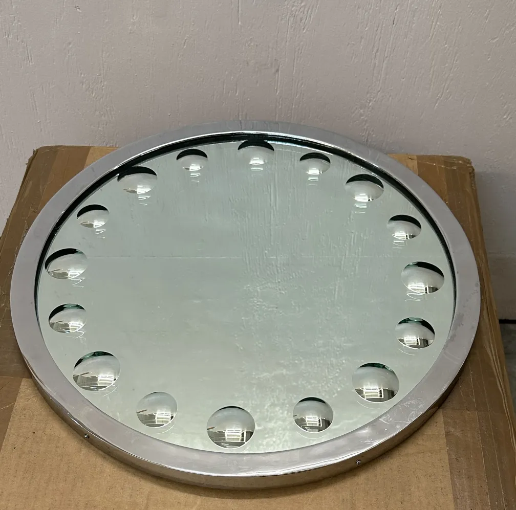 круглое антикварное зеркало с подсветкой, декоративный стиль