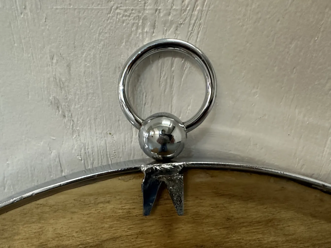 oberansicht von antiken 2 spiegeln mit dekorativem ring