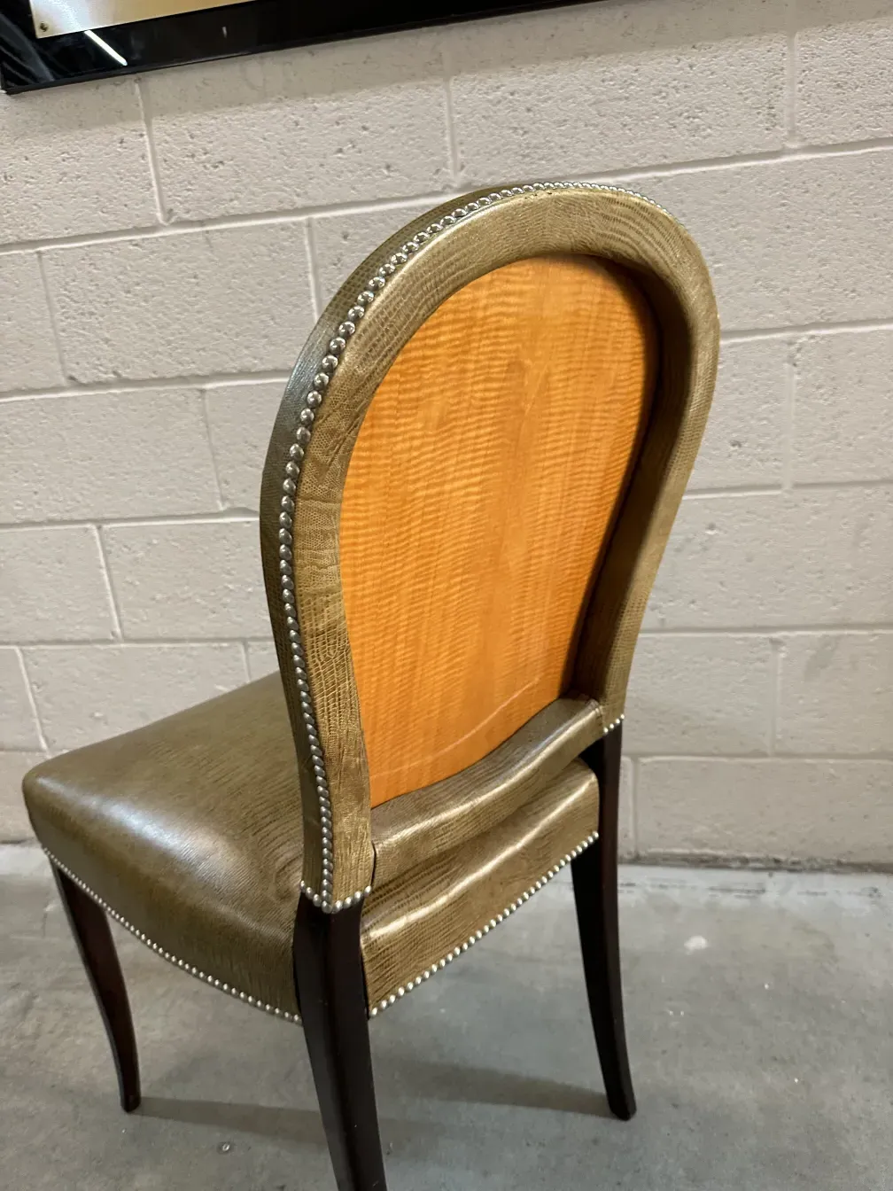 twelve old chairs with back detail