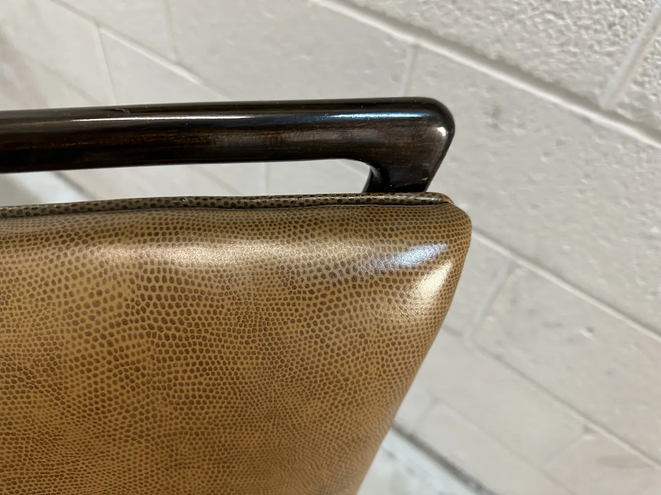 detail of an antique chair carlo mollino with sophisticated design