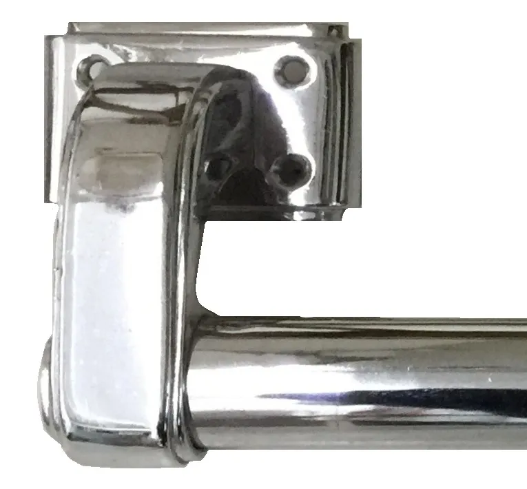 antique door handles, shiny metal, modern design on white background