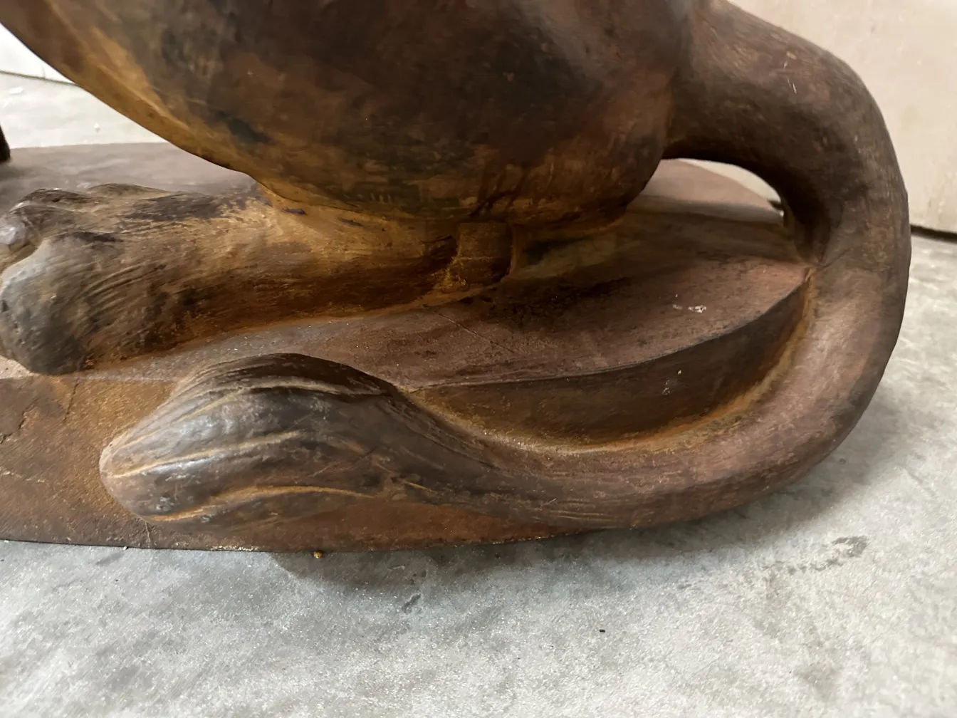 Antique two lions by Durenne, side view