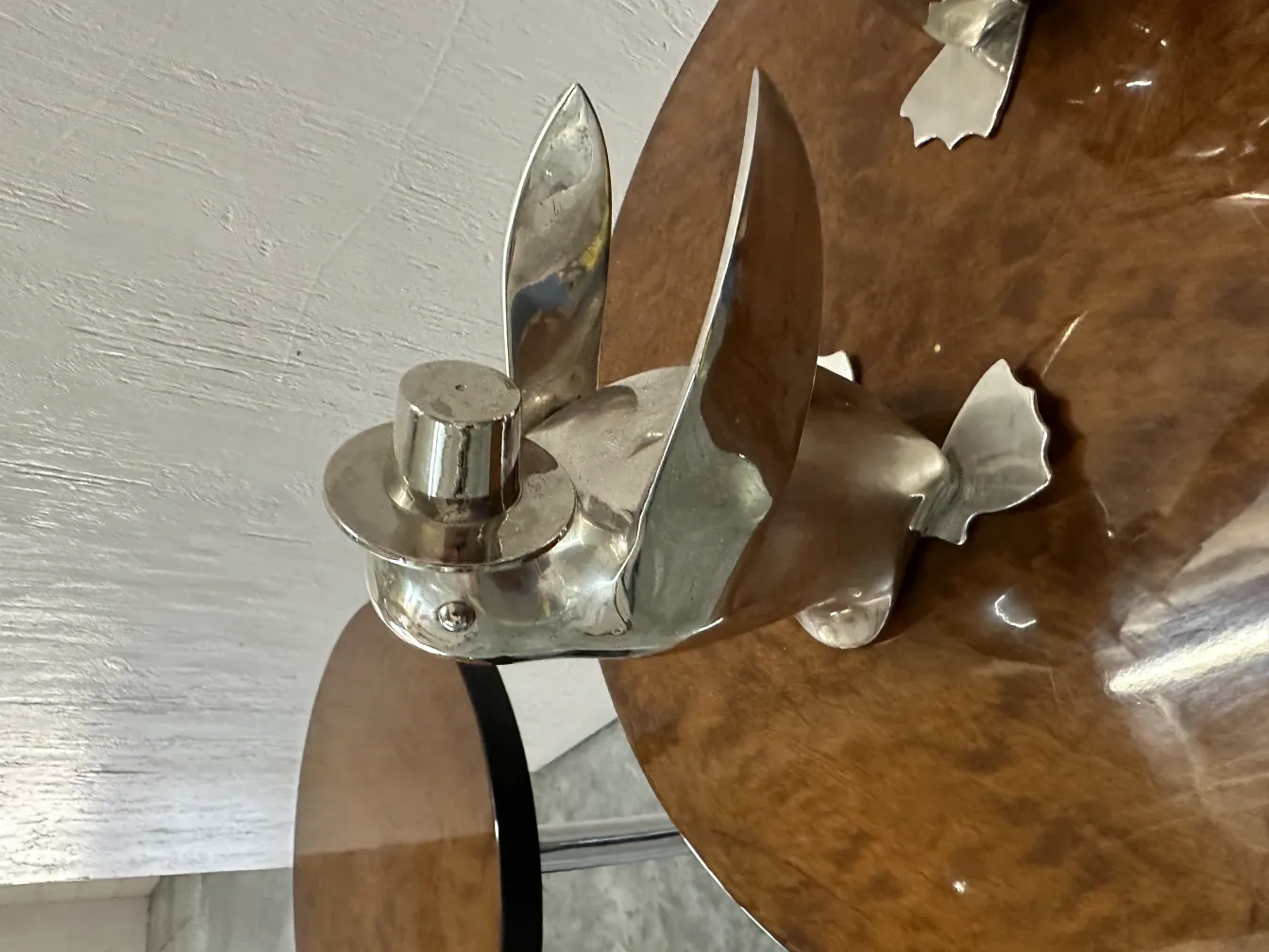 two antique penguins in a decorative setting