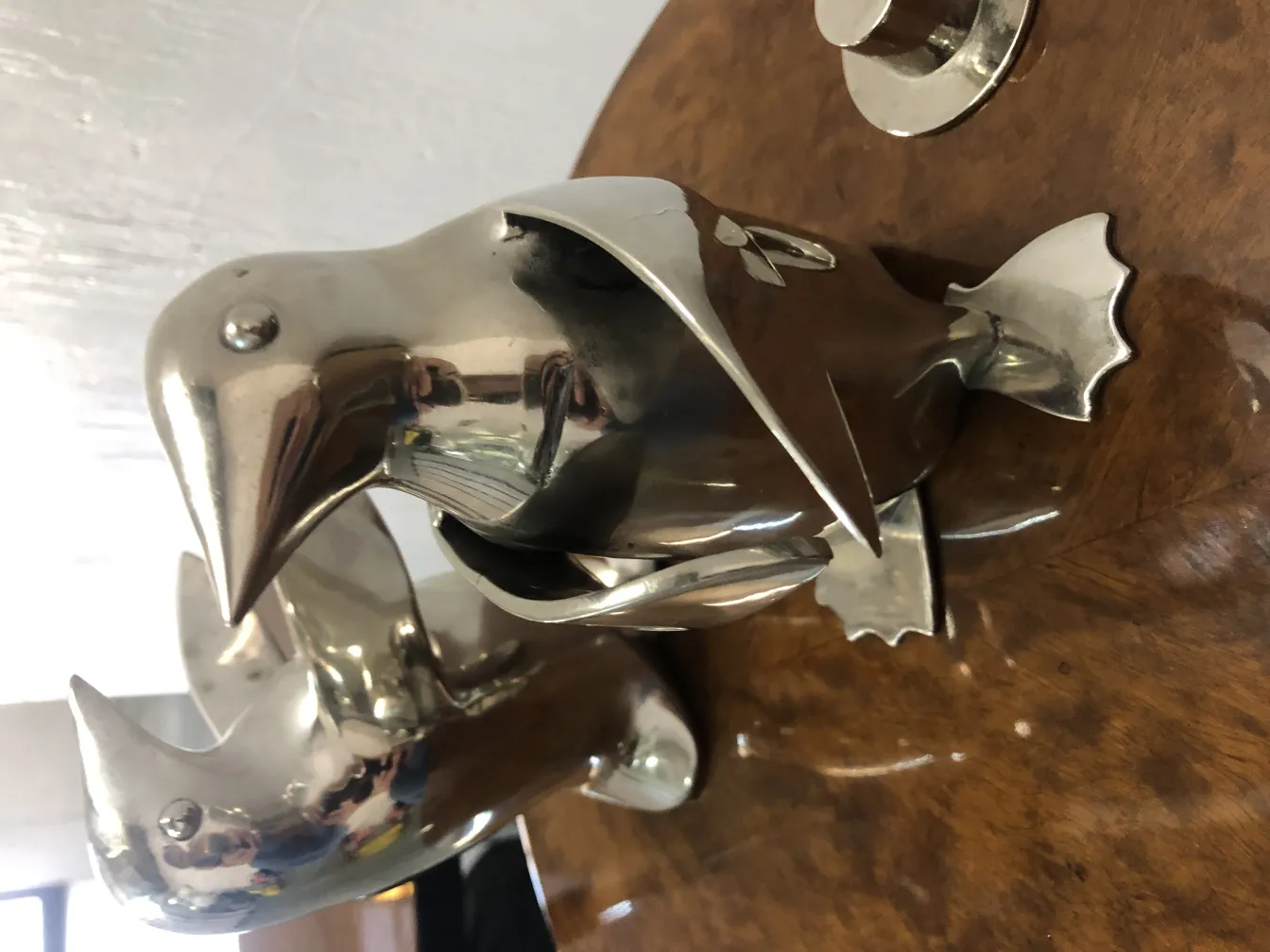 Antique shiny decorative penguins