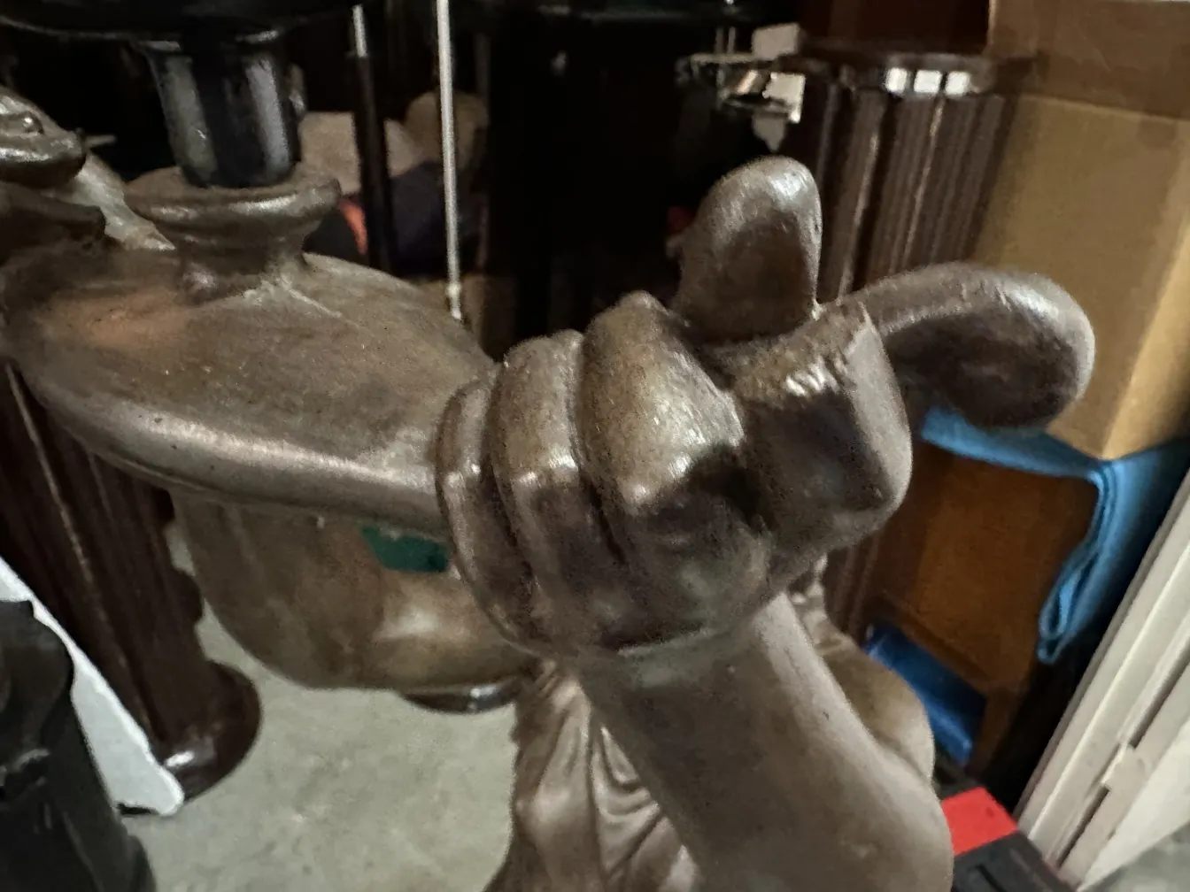 antique sculpture with delicate details and elegant shape.