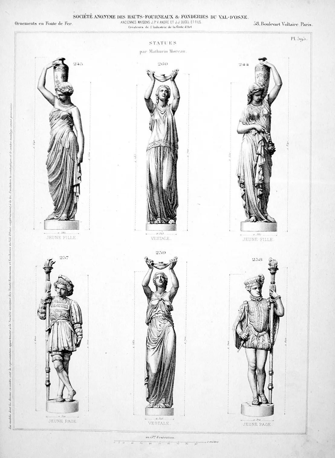 antique sculpture from Val D´Osne with intricate details