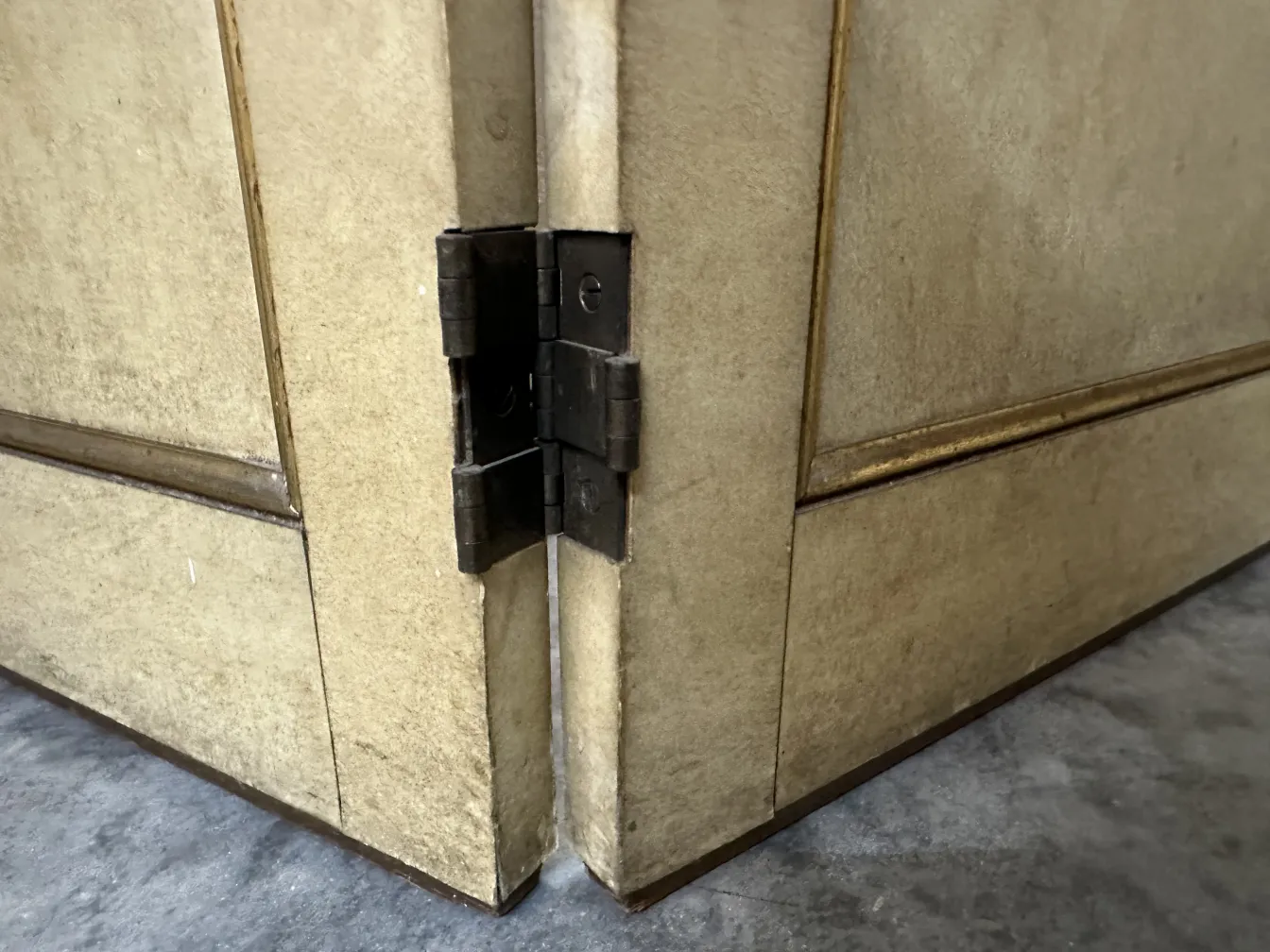 Detalhes de biombos antigos adolphe chanaux com dobradiças