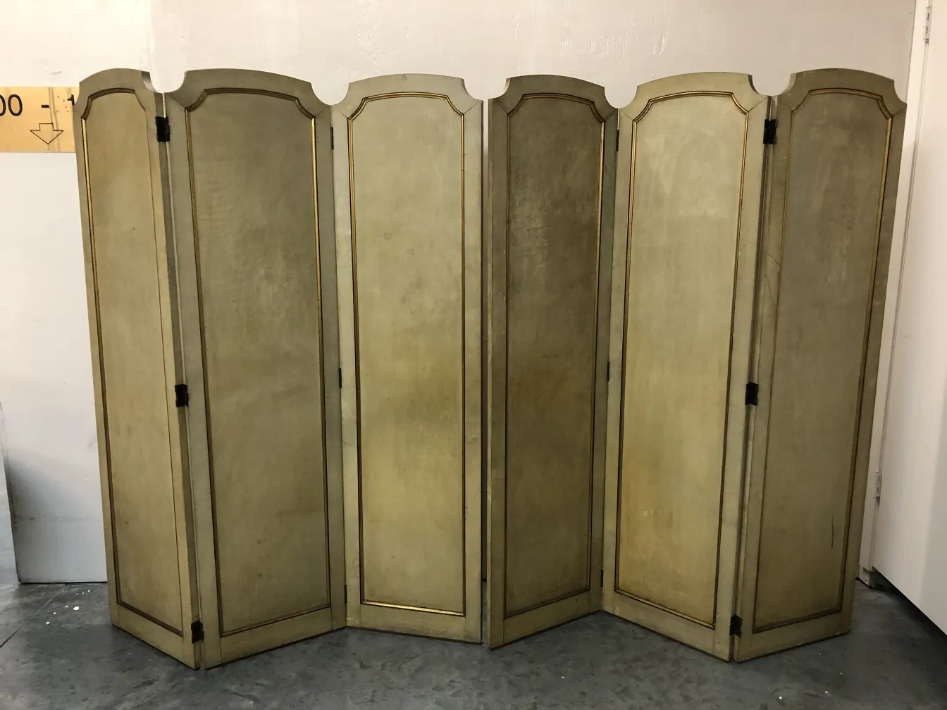 two antique folding screens in classic adolphe chanaux style
