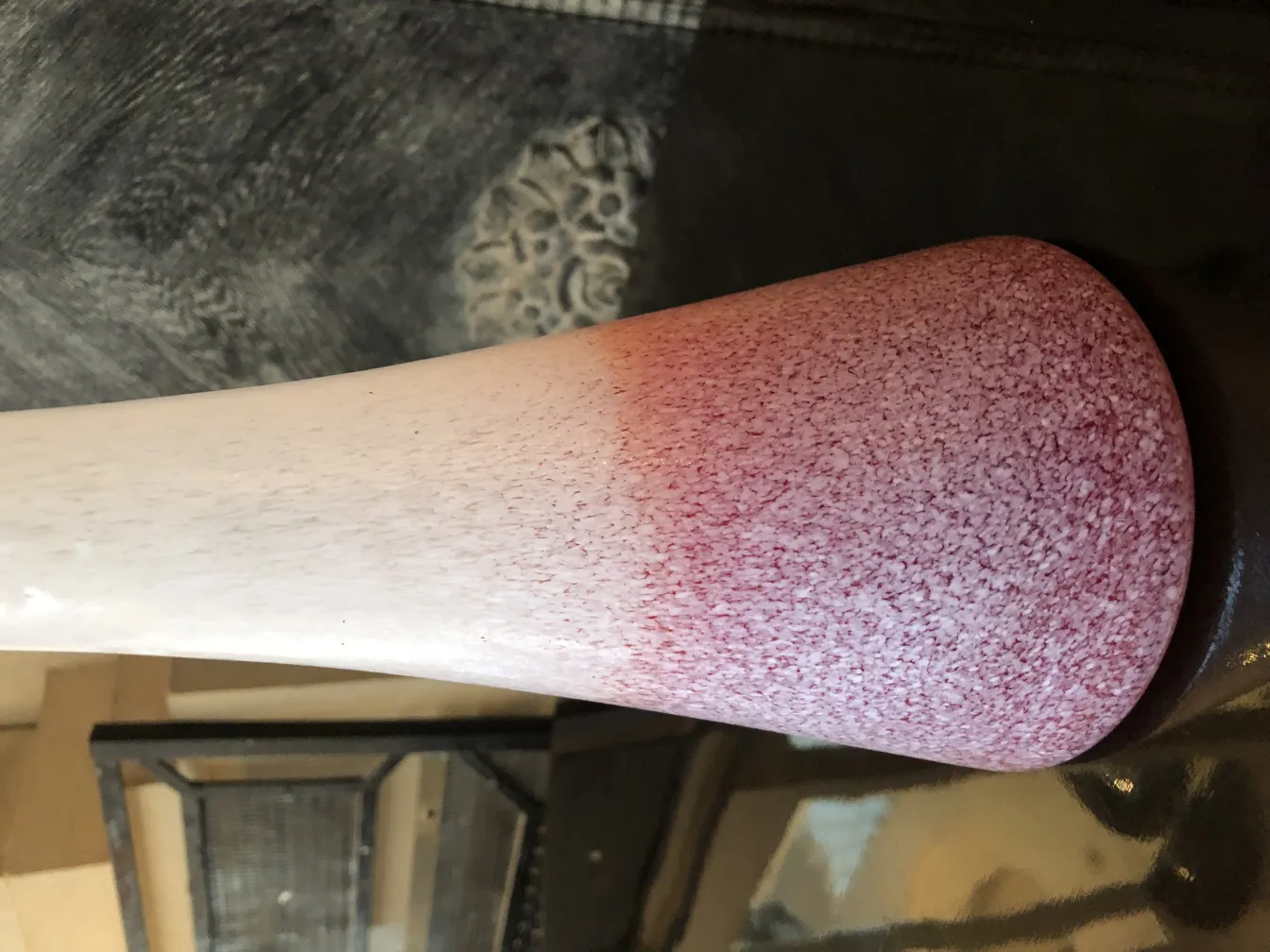 antique vase with red and white gradient