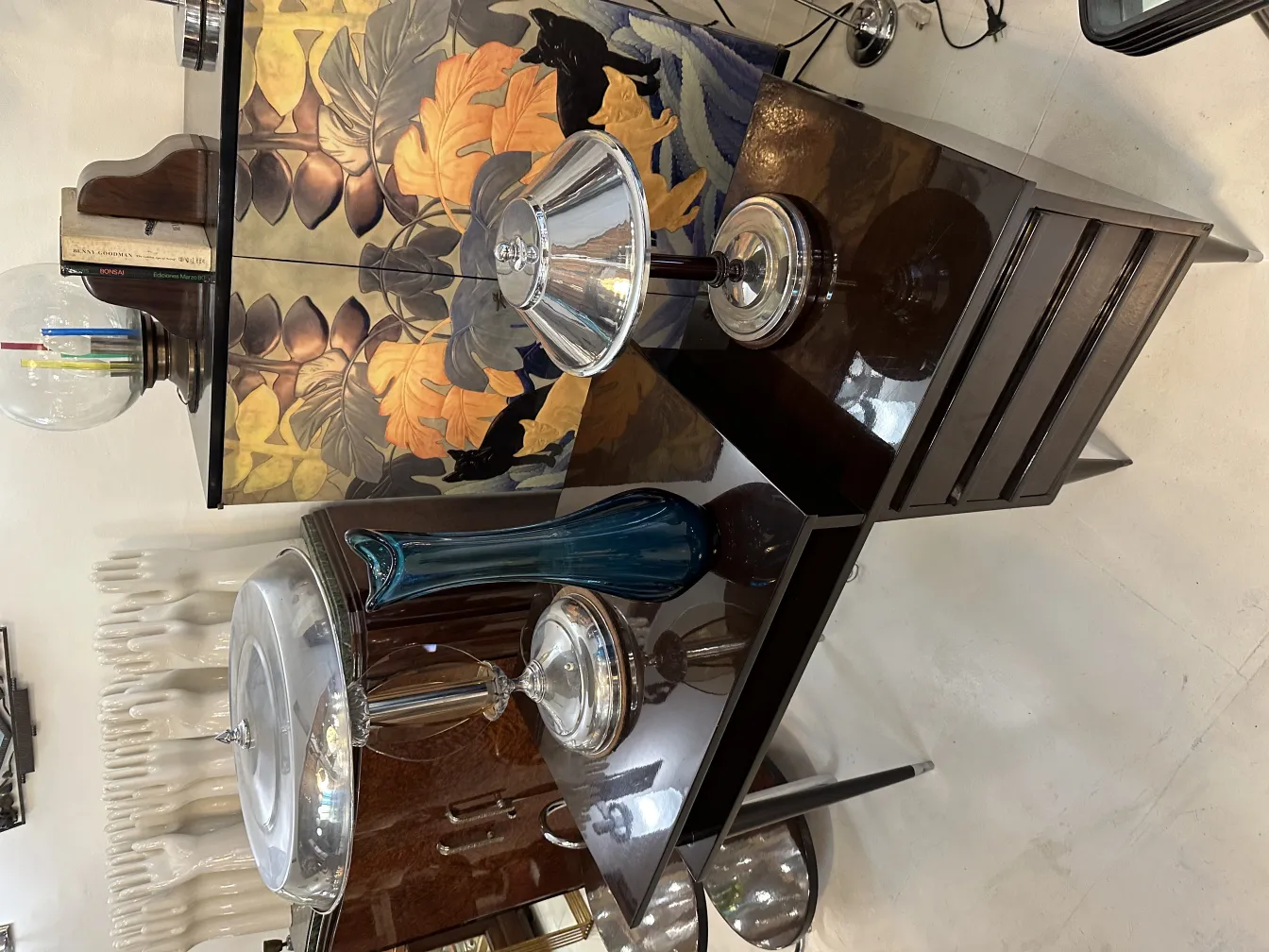 decorative antique vase on an elegant table