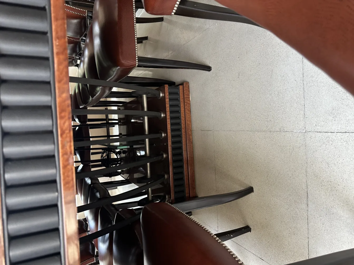 Set of 12 antique art deco chairs, featuring elegant finishes and decorative elements.