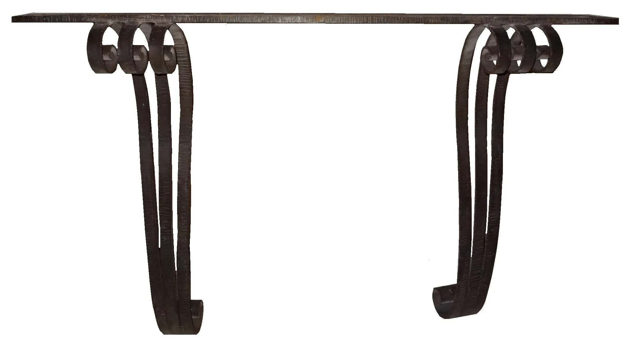 Consola antiga no estilo Art Deco com linhas elegantes.