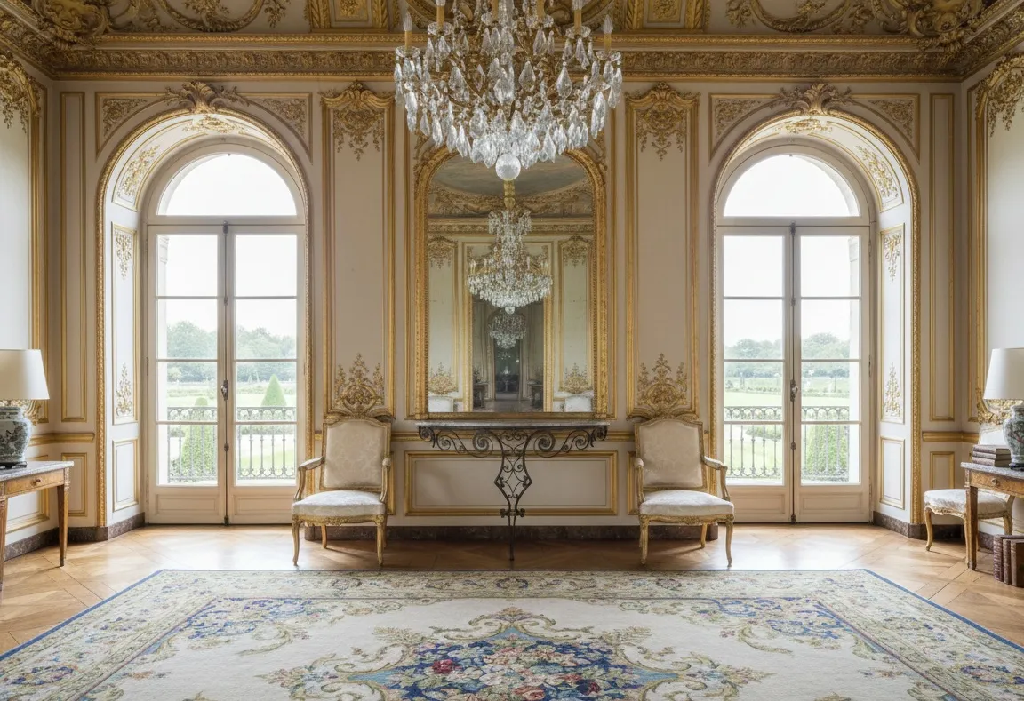 antike art nouveau konsole in elegantem raum