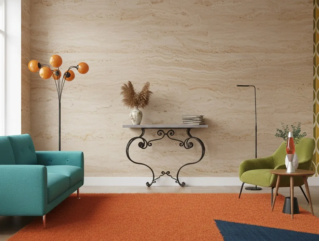 tavolo console antico con gambe in ferro