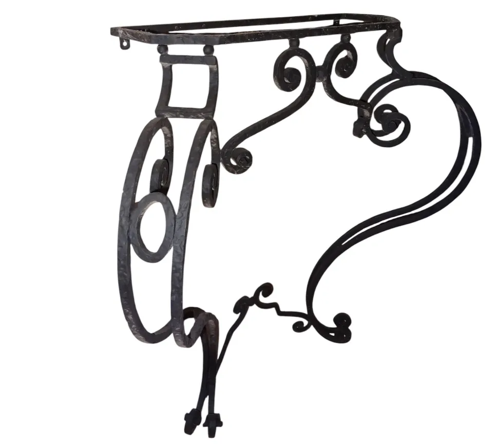 antiga consola com suporte decorativo estilo art nouveau