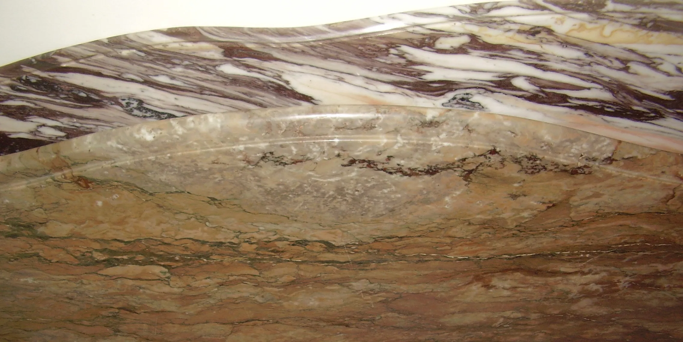 details of an antique console with elegant shape and smooth lines