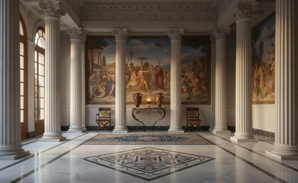 Antico mobili dresuar con decorazioni, stile elegante, ambiente classico