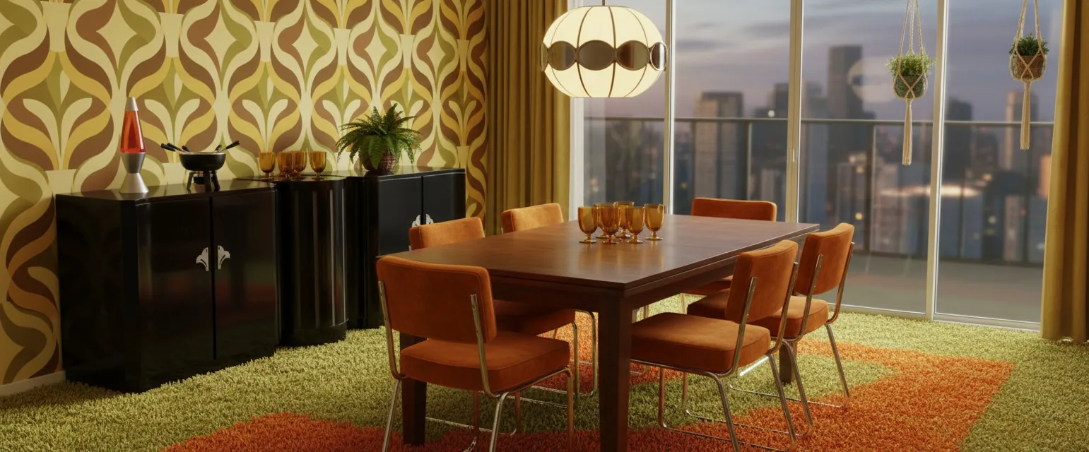 vaisselier ancien au design art deco dans le salon