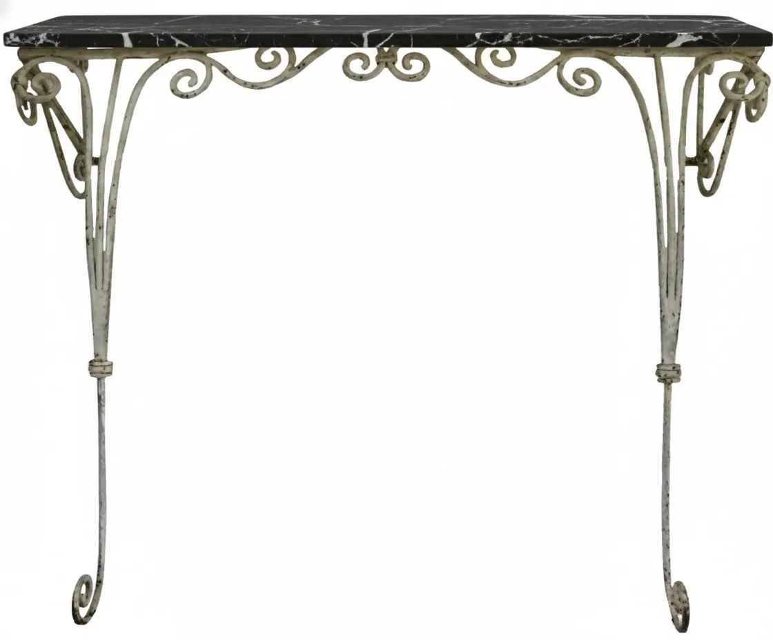 console antica con design elegante e gambe decorative