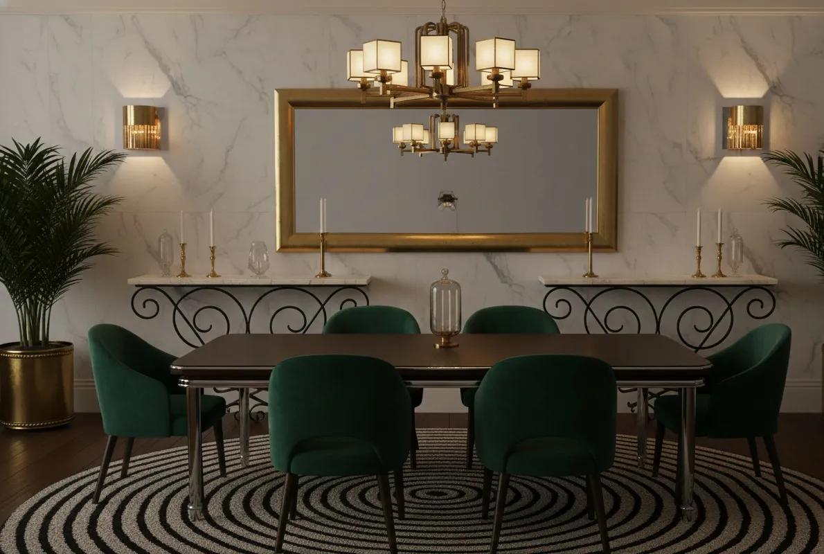 Dos consolas antiguas con diseño elegante en la habitación