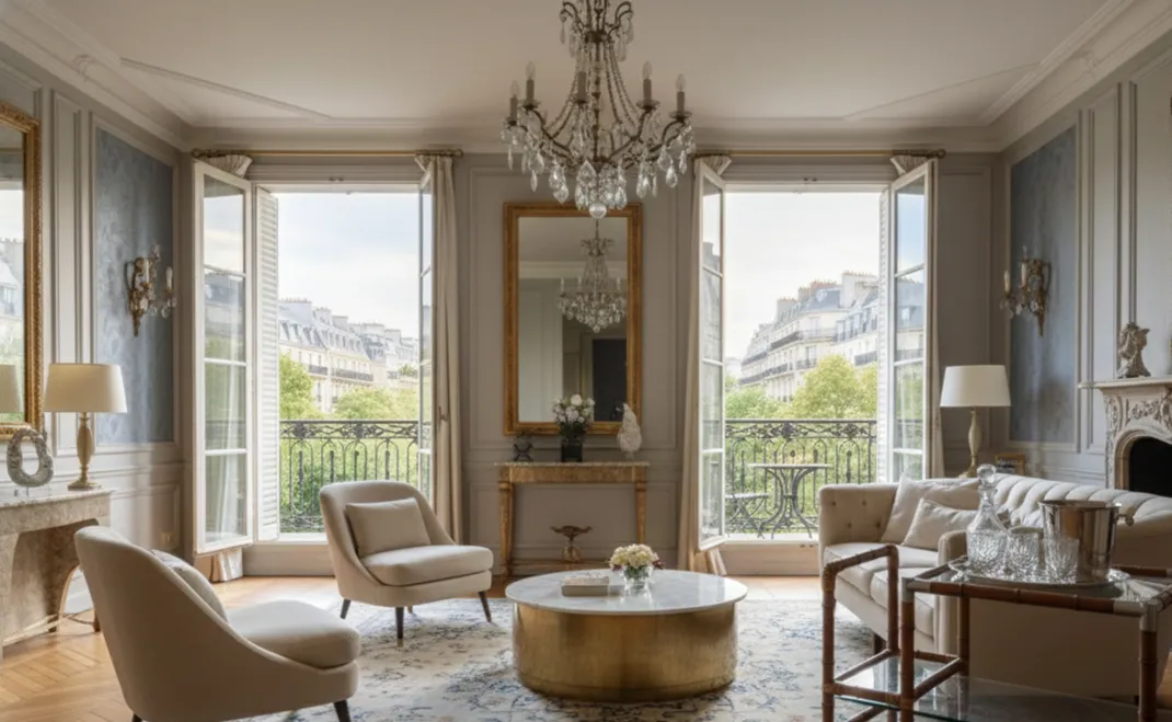 عربة بار قديمة أنيقة في بيئة مريحة.