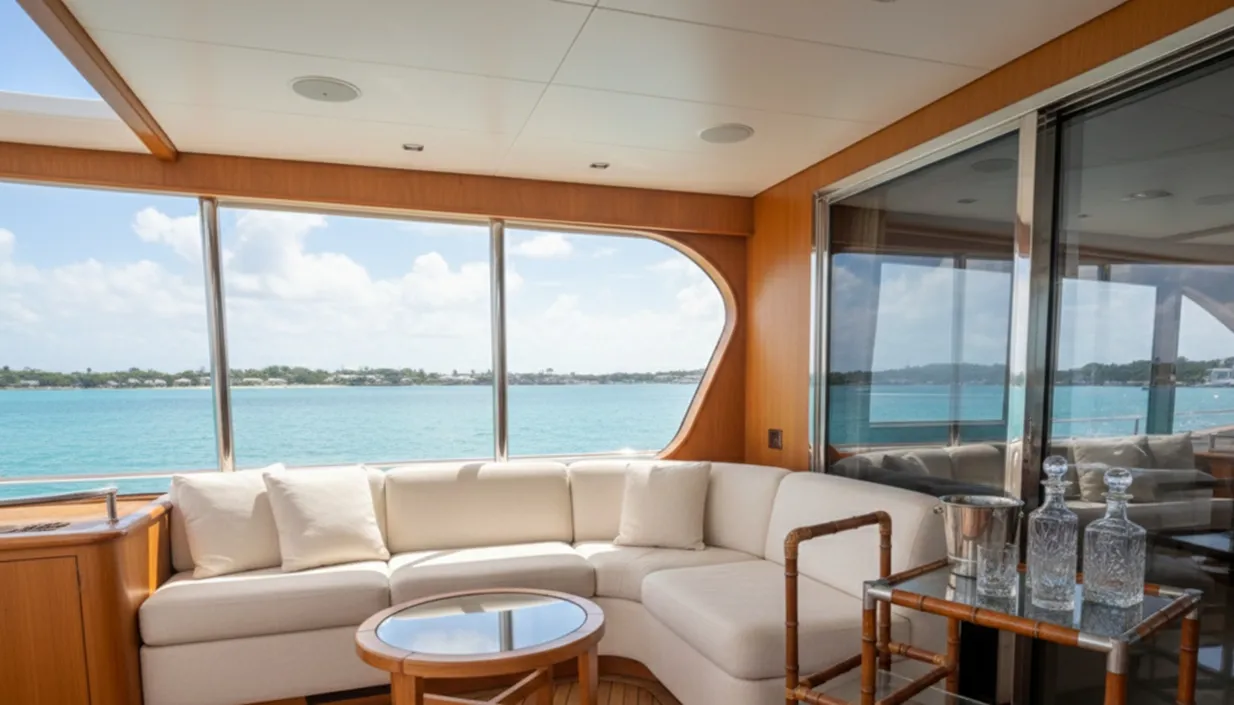 Chariot-bar ancien avec verres dans un cadre élégant