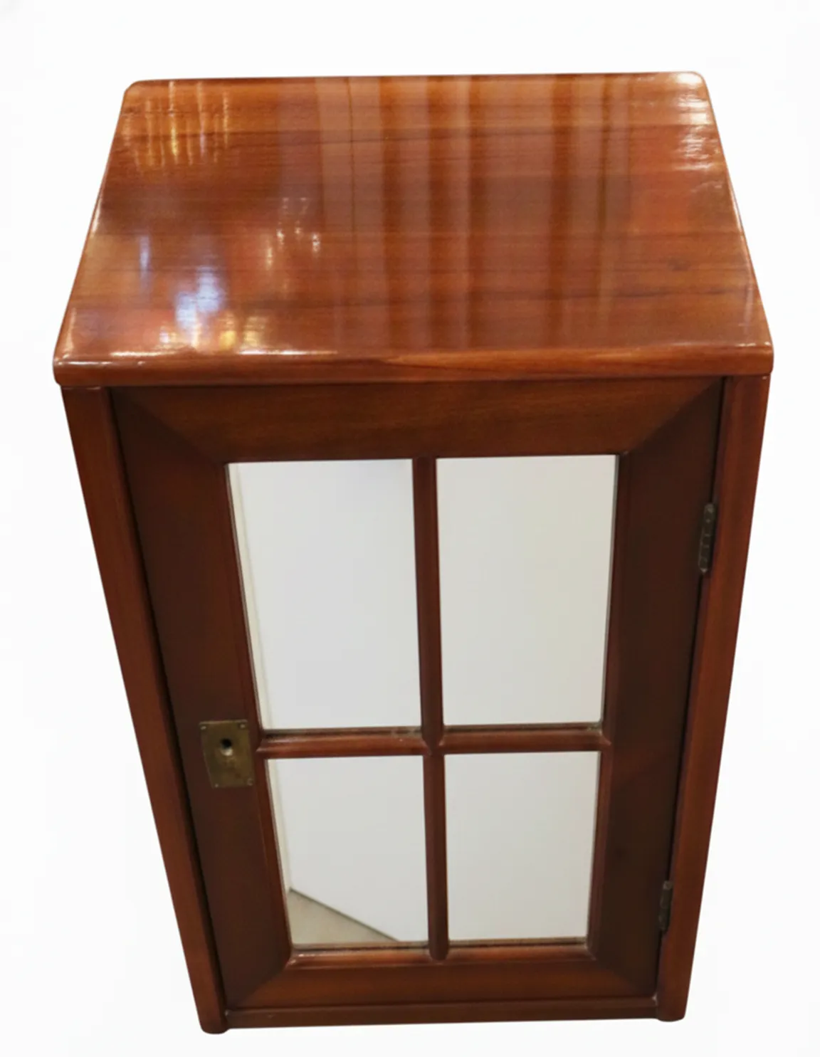 antique bedside table art deco with mirror doors