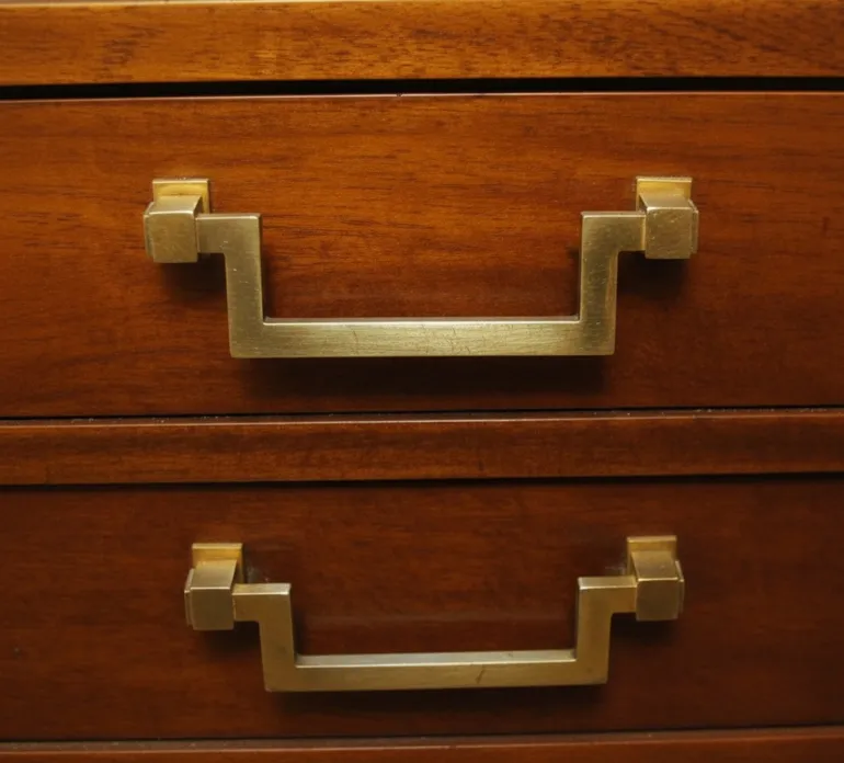 handles of antique desk by Jean Michel Frank