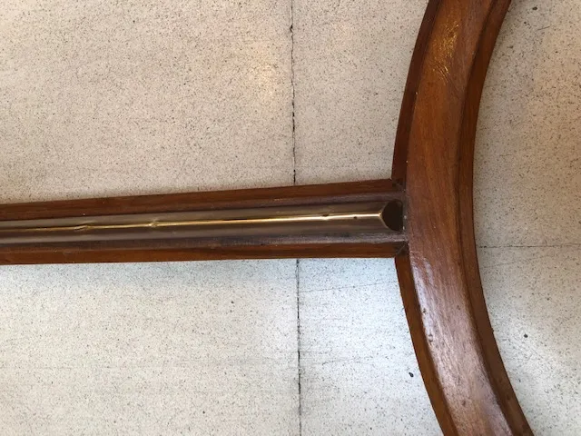 antique wooden table for 8 with elegant details