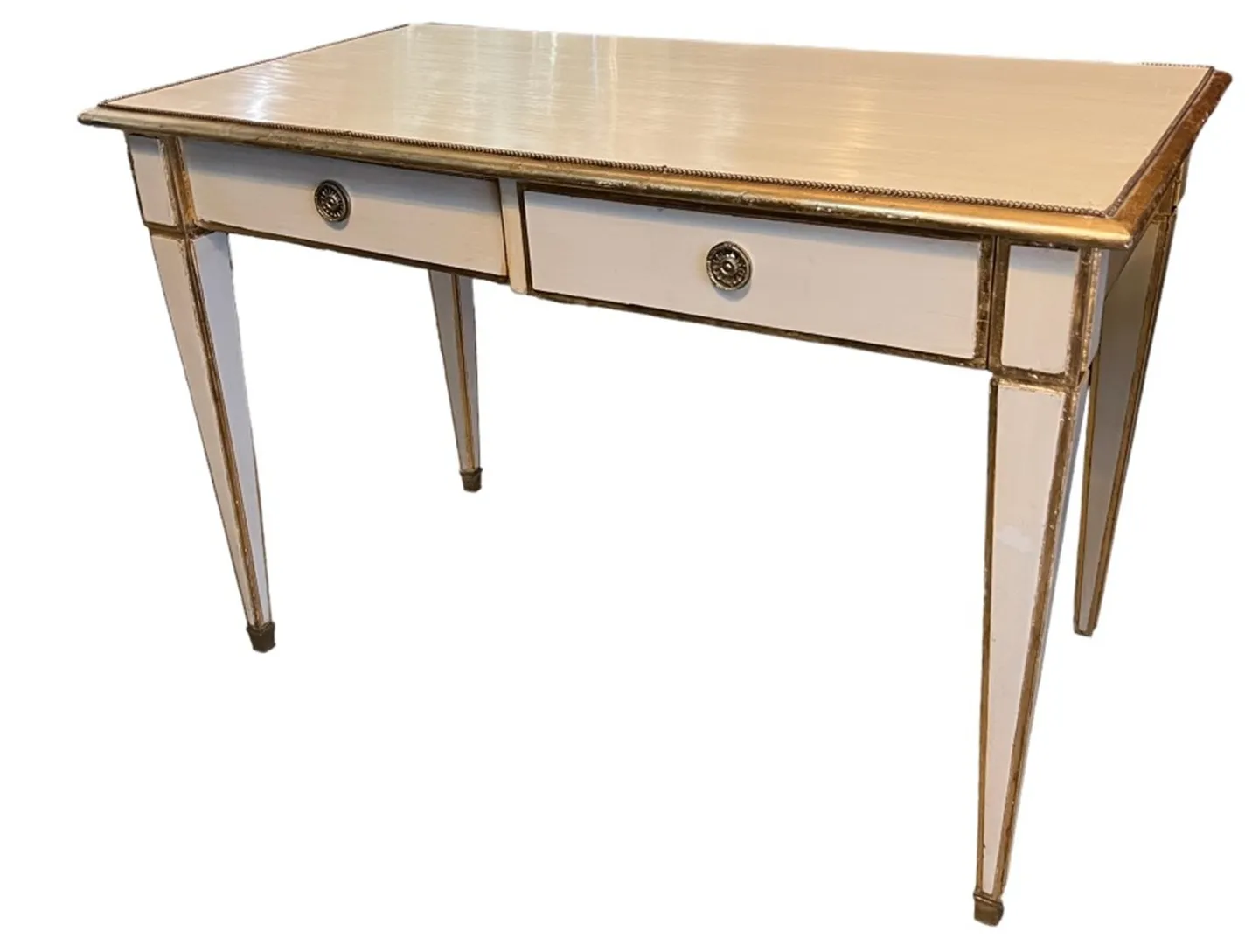 antique console table from Alvear Palace Hotel in Argentina with two drawers and elegant legs