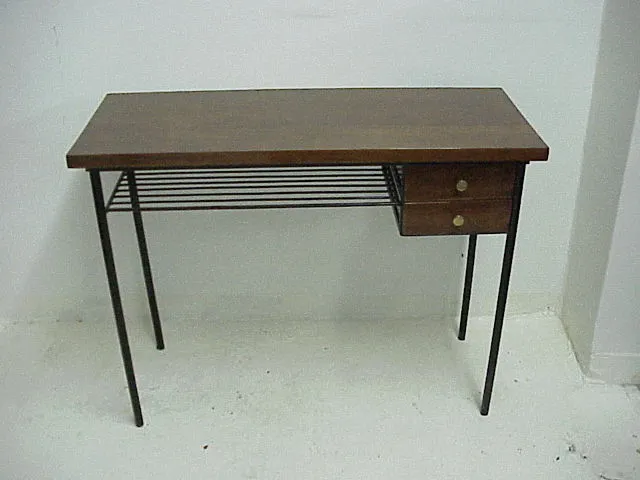 Antike Konsole mit zwei Schubladen und einfachem Design