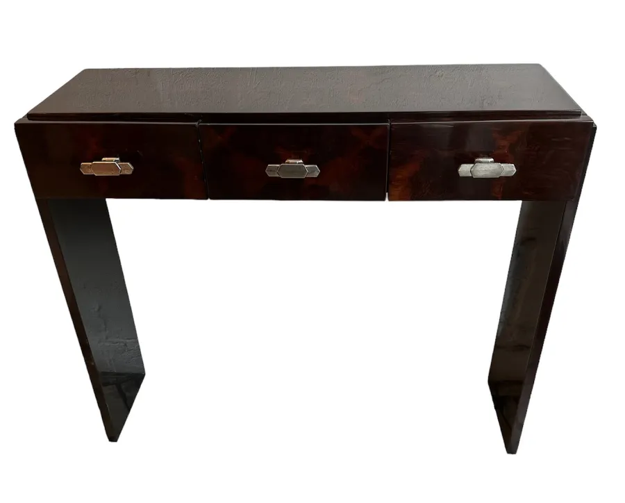 Two antique consoles with elegant design and two drawers