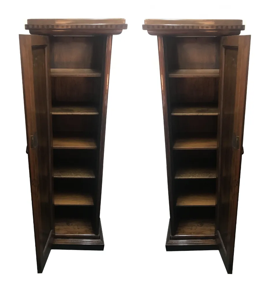 antique column shelf design with doors