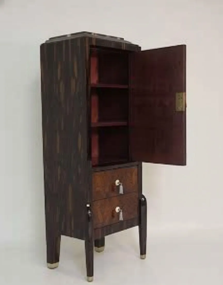 Antique column with shelves and drawers, elegant design