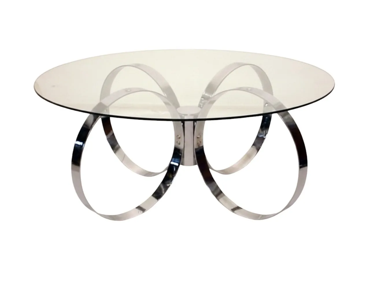 mesa ratona antigua con base artística y forma redonda