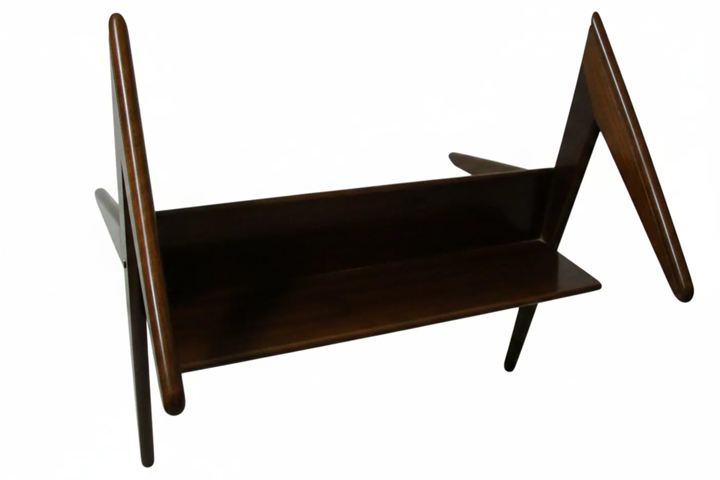 vintage magazine rack, stylish design, perfect for magazines, 1950s