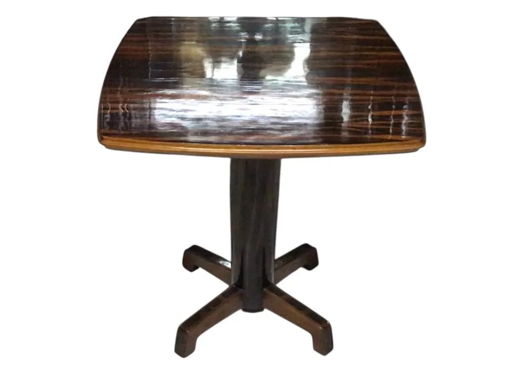 tavolo antico in stile art déco con base moderna, design elegante