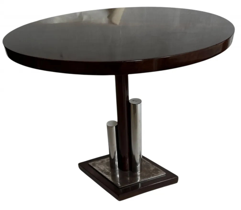 vintage art deco table with elegant round top
