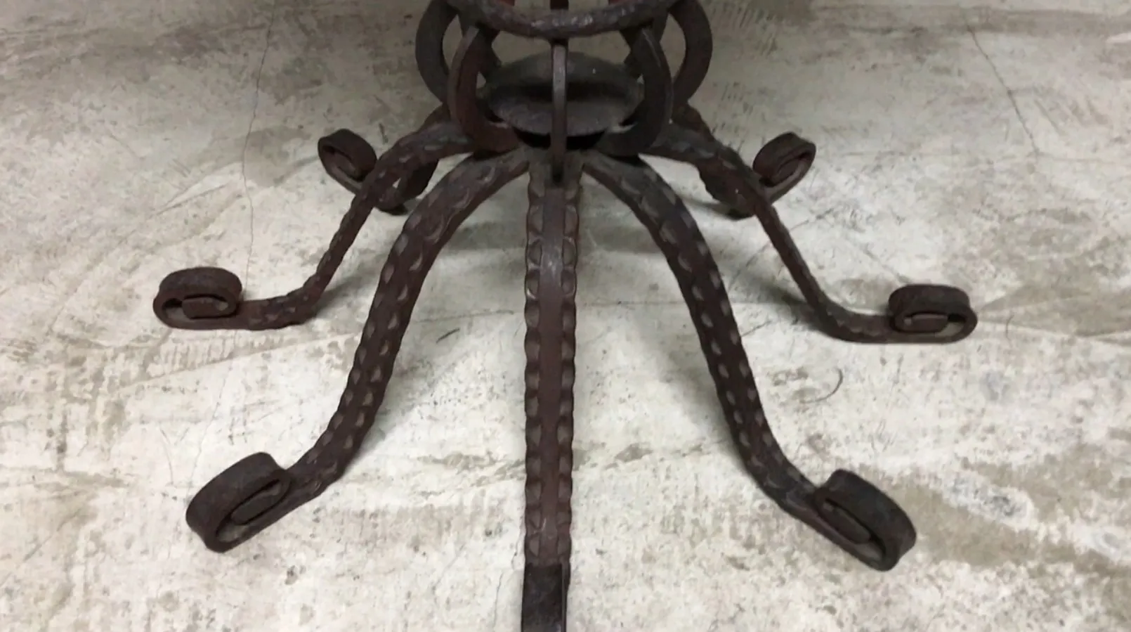 antique table with decorative legs in art deco style