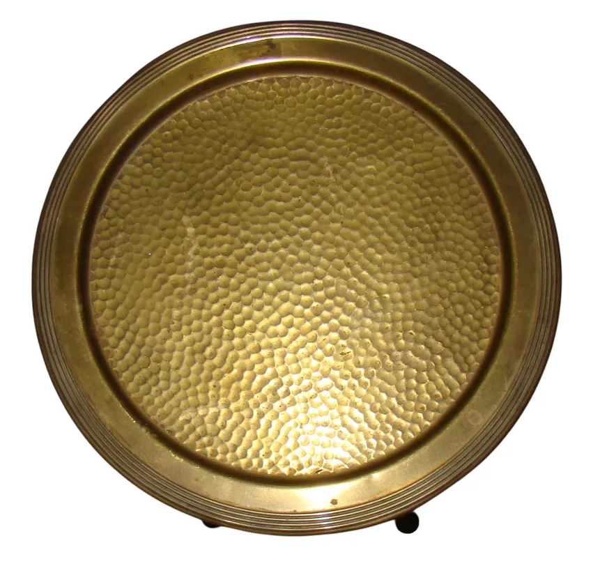 decorative antique table in viennese secession style with golden texture