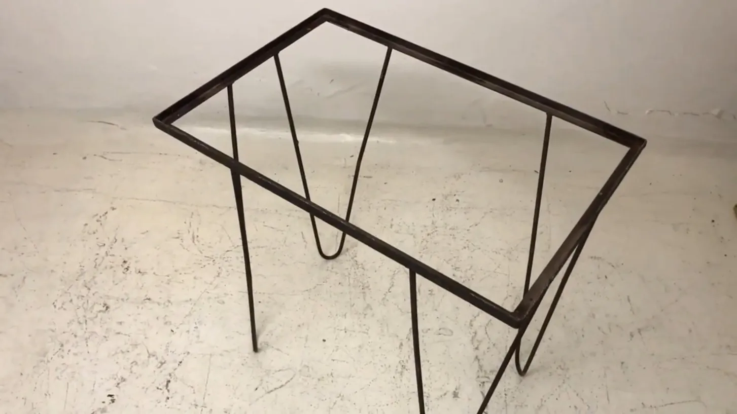 antique garden table with decorative legs