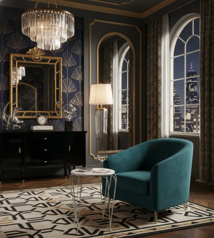 Mesa antiga de jardim com decoração elegante.