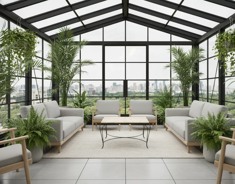 Table antique décorée pour le jardin avec des plantes