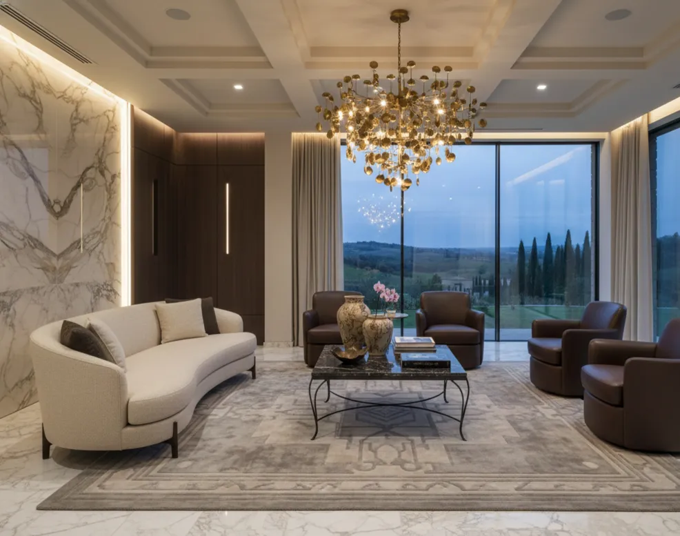 Antique indoor table featuring elegant decor and modern ambiance.