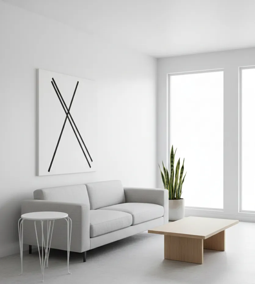 mesa antiga de jardim em uma sala moderna